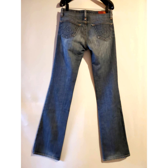 AG Adriano Goldschmied The Kiss Straight Leg Medium Stone Wash Jeans Women's 27R - Picture 3 of 9